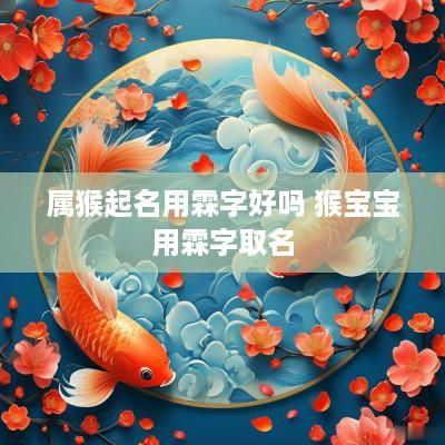 属猴起名用霖字好吗 猴宝宝用霖字取名