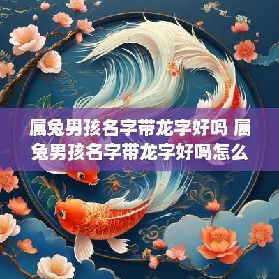 属兔男孩名字带龙字好吗 属兔男孩名字带龙字好吗怎么取