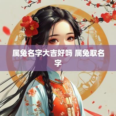 属兔名字大吉好吗 属兔取名字