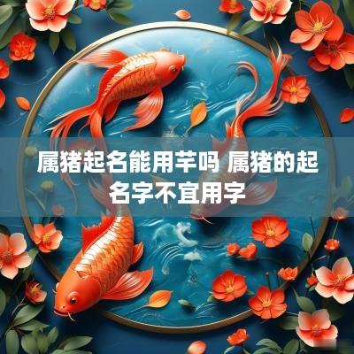 属猪起名能用芊吗 属猪的起名字不宜用字 属猪起名能用芊吗 属猪的起名字不宜用字