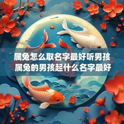 属兔怎么取名字最好听男孩 属兔的男孩起什么名字最好