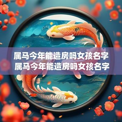 属马今年能造房吗女孩名字 属马今年能造房吗女孩名字大全