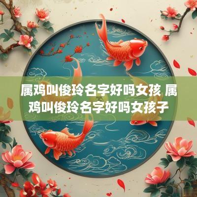 属鸡叫俊玲名字好吗女孩 属鸡叫俊玲名字好吗女孩子