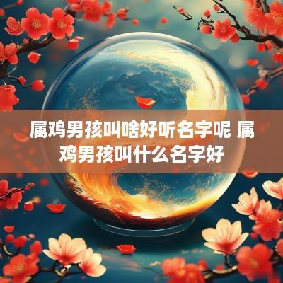 属鸡男孩叫啥好听名字呢 属鸡男孩叫什么名字好