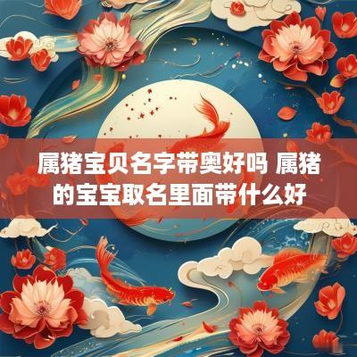 属猪宝贝名字带奥好吗 属猪的宝宝取名里面带什么好