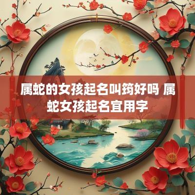 属蛇的女孩起名叫筠好吗 属蛇女孩起名宜用字