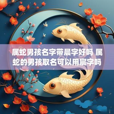 属蛇男孩名字带晨字好吗 属蛇的男孩取名可以用宸字吗