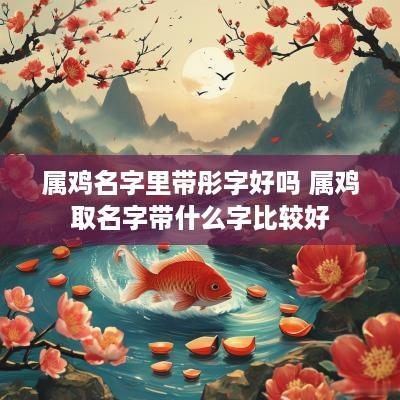 属鸡名字里带彤字好吗 属鸡取名字带什么字比较好