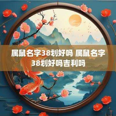 属鼠名字38划好吗 属鼠名字38划好吗吉利吗