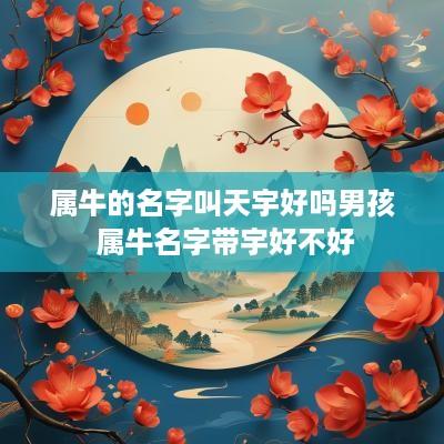 属牛的名字叫天宇好吗男孩 属牛名字带宇好不好