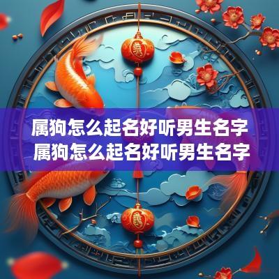 属狗怎么起名好听男生名字 属狗怎么起名好听男生名字两个字