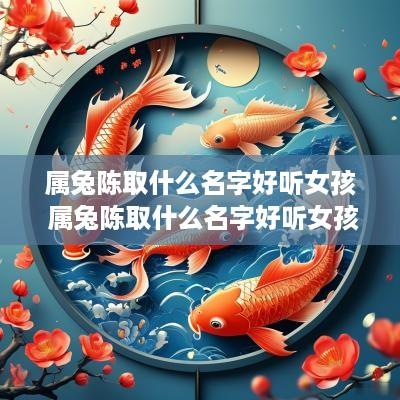 属兔陈取什么名字好听女孩 属兔陈取什么名字好听女孩子