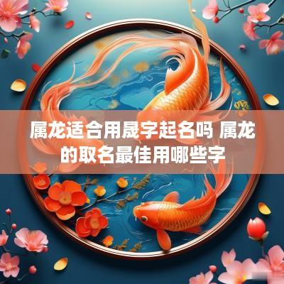 属龙适合用晟字起名吗 属龙的取名最佳用哪些字