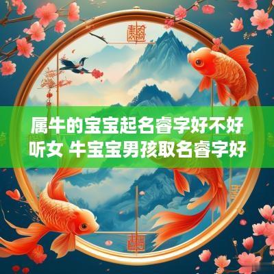 属牛的宝宝起名睿字好不好听女 牛宝宝男孩取名睿字好不好