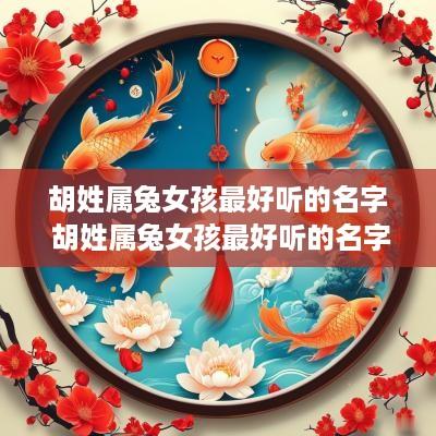 胡姓属兔女孩最好听的名字 胡姓属兔女孩最好听的名字大全
