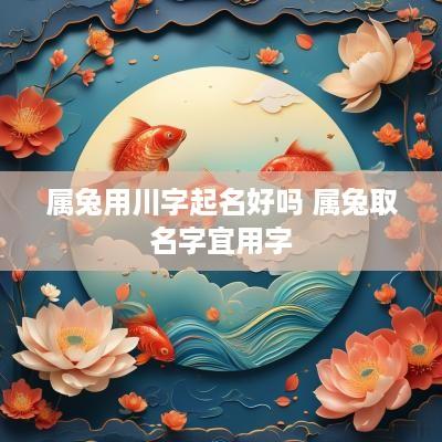属兔用川字起名好吗 属兔取名字宜用字
