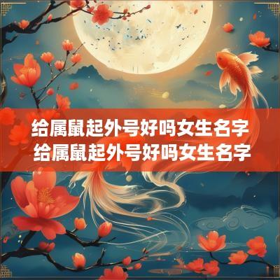 给属鼠起外号好吗女生名字 给属鼠起外号好吗女生名字叫什么