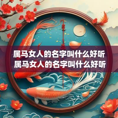 属马女人的名字叫什么好听 属马女人的名字叫什么好听点