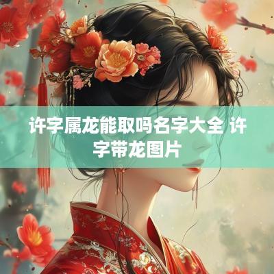 许字属龙能取吗名字大全 许字带龙图片