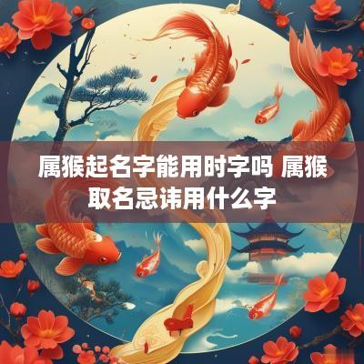 属猴起名字能用时字吗 属猴取名忌讳用什么字