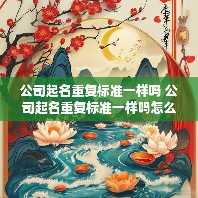 公司起名重复标准一样吗 公司起名重复标准一样吗怎么办
