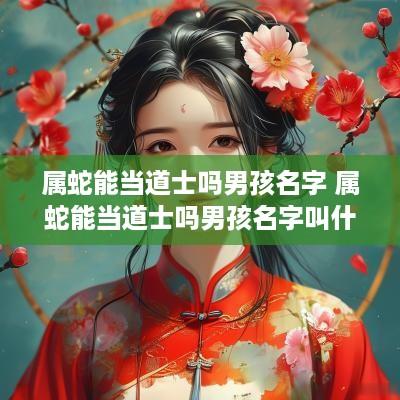 属蛇能当道士吗男孩名字 属蛇能当道士吗男孩名字叫什么