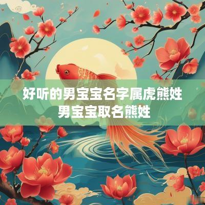 好听的男宝宝名字属虎熊姓 男宝宝取名熊姓