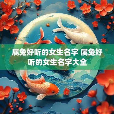 属兔好听的女生名字 属兔好听的女生名字大全
