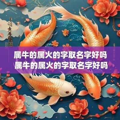 属牛的属火的字取名字好吗 属牛的属火的字取名字好吗男孩