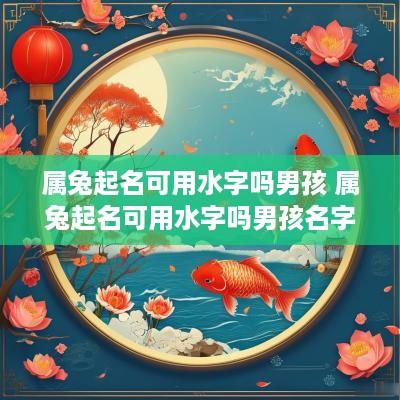 属兔起名可用水字吗男孩 属兔起名可用水字吗男孩名字