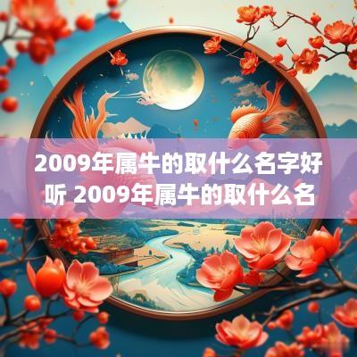 2009年属牛的取什么名字好听 2009年属牛的取什么名字好听点