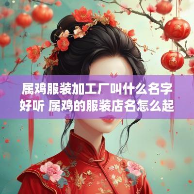 属鸡服装加工厂叫什么名字好听 属鸡的服装店名怎么起