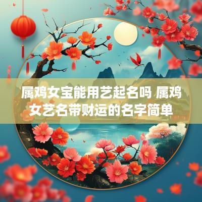 属鸡女宝能用艺起名吗 属鸡女艺名带财运的名字简单