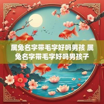 属兔名字带毛字好吗男孩 属兔名字带毛字好吗男孩子