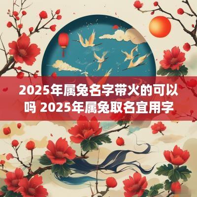 2025年属兔名字带火的可以吗 2025年属兔取名宜用字