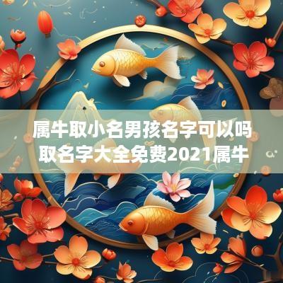 属牛取小名男孩名字可以吗 取名字大全免费2025属牛的男孩子小名