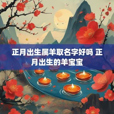 正月出生属羊取名字好吗 正月出生的羊宝宝