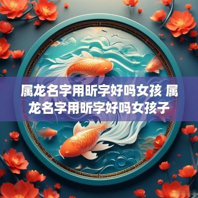 属龙名字用昕字好吗女孩 属龙名字用昕字好吗女孩子