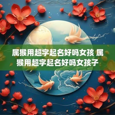 属猴用超字起名好吗女孩 属猴用超字起名好吗女孩子