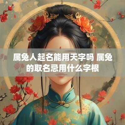 属兔人起名能用天字吗 属兔的取名忌用什么字根