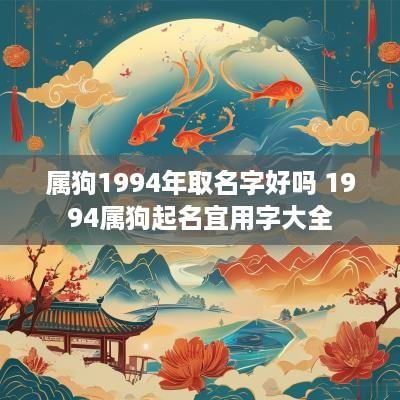 属狗1994年取名字好吗 1994属狗起名宜用字大全
