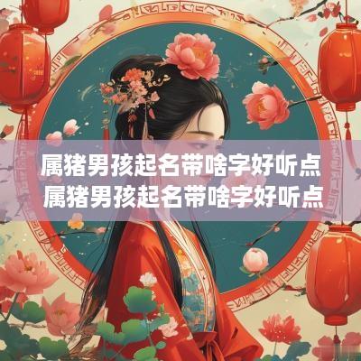 属猪男孩起名带啥字好听点 属猪男孩起名带啥字好听点的
