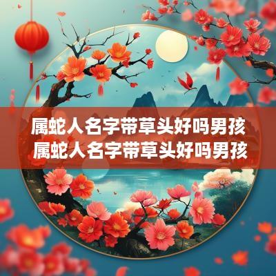 属蛇人名字带草头好吗男孩 属蛇人名字带草头好吗男孩子