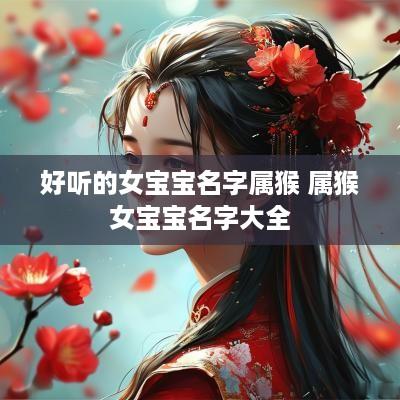 好听的女宝宝名字属猴 属猴女宝宝名字大全