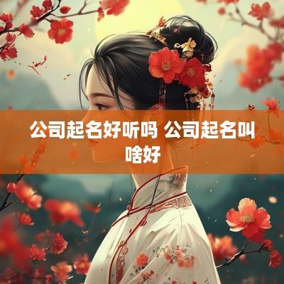 公司起名好听吗 公司起名叫啥好
