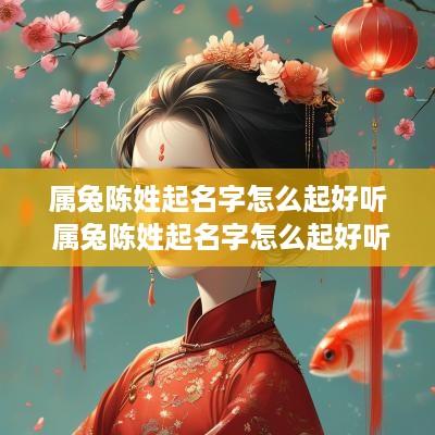 属兔陈姓起名字怎么起好听 属兔陈姓起名字怎么起好听点