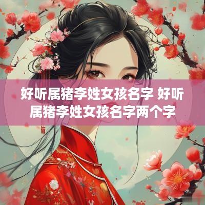好听属猪李姓女孩名字 好听属猪李姓女孩名字两个字