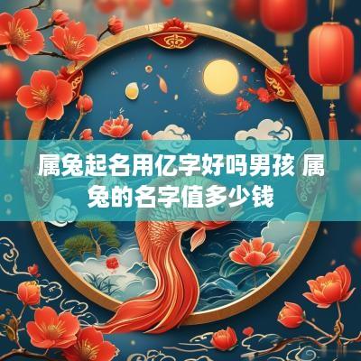 属兔起名用亿字好吗男孩 属兔的名字值多少钱