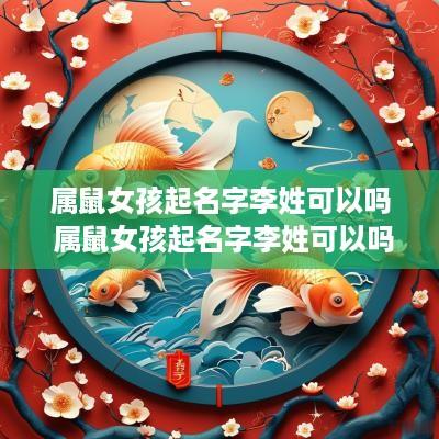 属鼠女孩起名字李姓可以吗 属鼠女孩起名字李姓可以吗