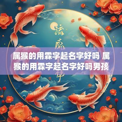 属猴的用霖字起名字好吗 属猴的用霖字起名字好吗男孩